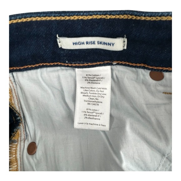 Vineyard Vines Jamie High Rise Skinny Ankle Jeans Size 26 28x28.5 Deep Bay Wash - Picture 8 of 10